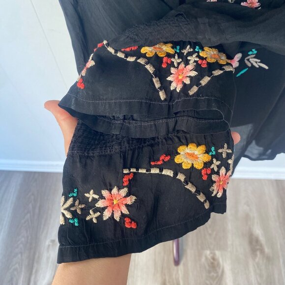 Johnny Was Embroidered Floral Tunic Top Blouse - Picture 4 of 10